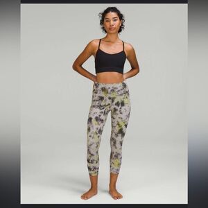Lululemon Align High-Rise Crop 21" Radial Tie Dye Mauve Grey Multi